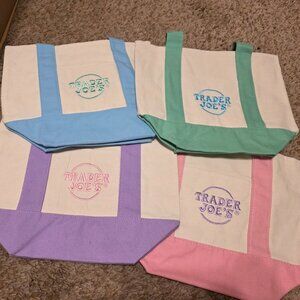Trader Joes Mini Pastel Canvas Bag